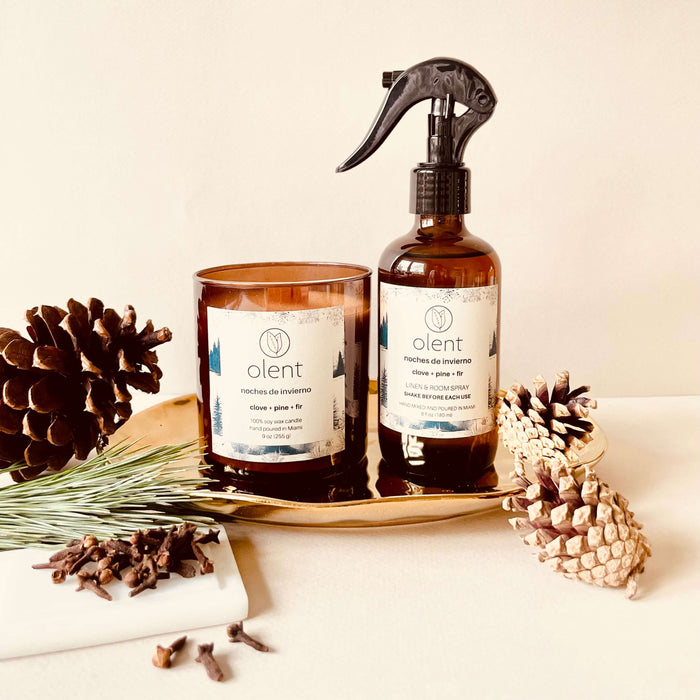 seasonal candle & spray bundle